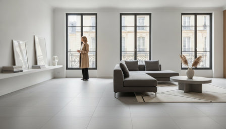 Carrelage grand format pour salon : Le guide complet pour transformer votre intérieur en 2026