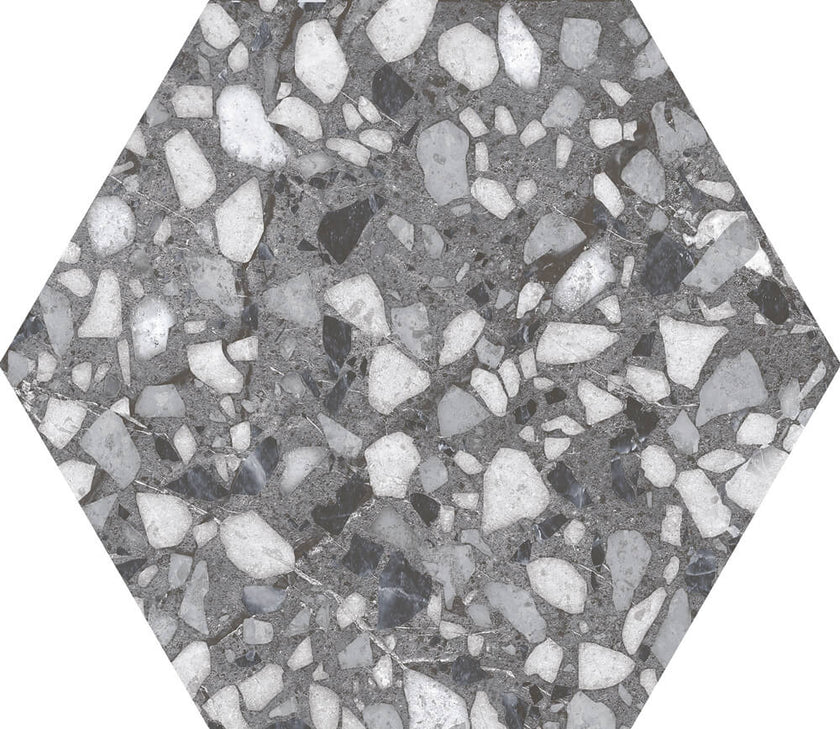 DURSTONE Terazzo Grey 23x27 cm — carrelage effet terrazzo