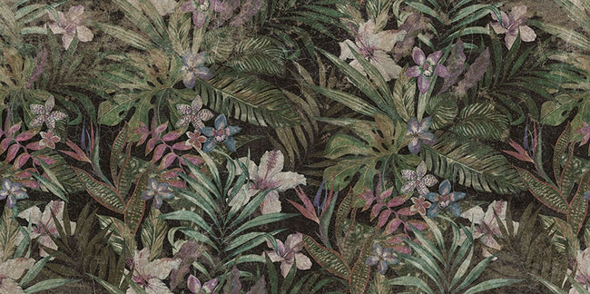 DURSTONE Flower Black 60x120 cm — carrelage décoratif