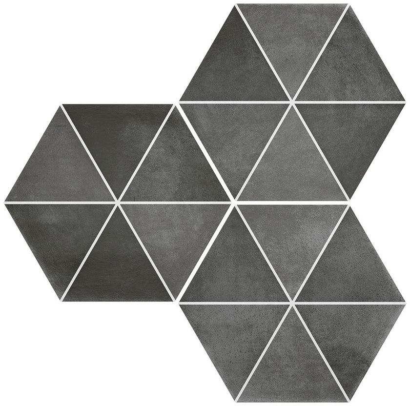 DURSTONE Cementine Capri Black 23x27 cm — carrelage effet carreau de ciment