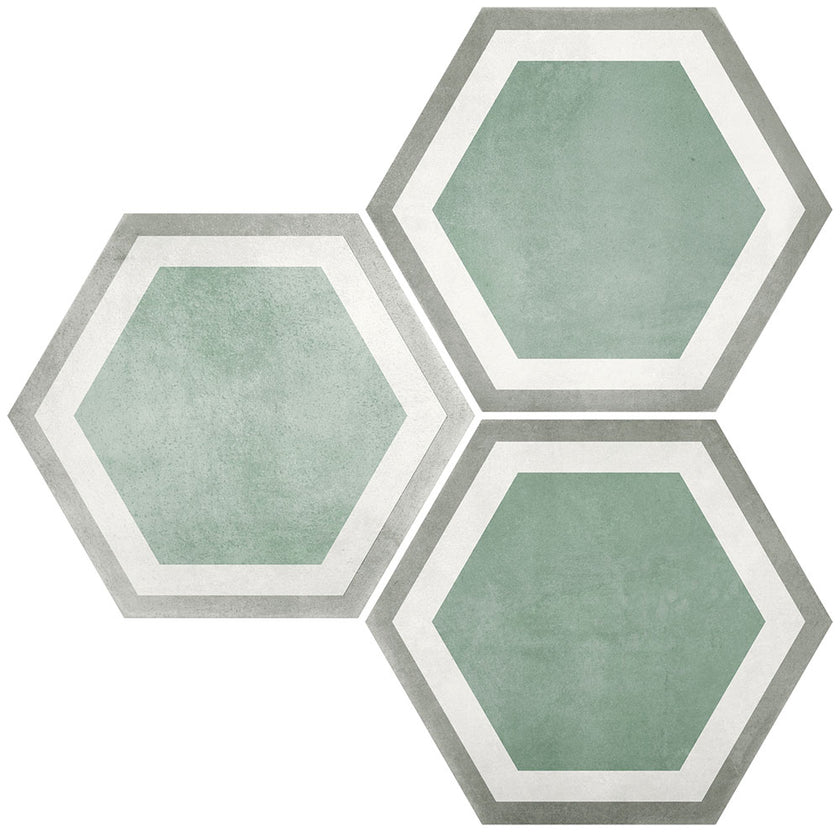 DURSTONE Cementine Pisa Aqua 23x27 cm — carrelage effet carreau de ciment