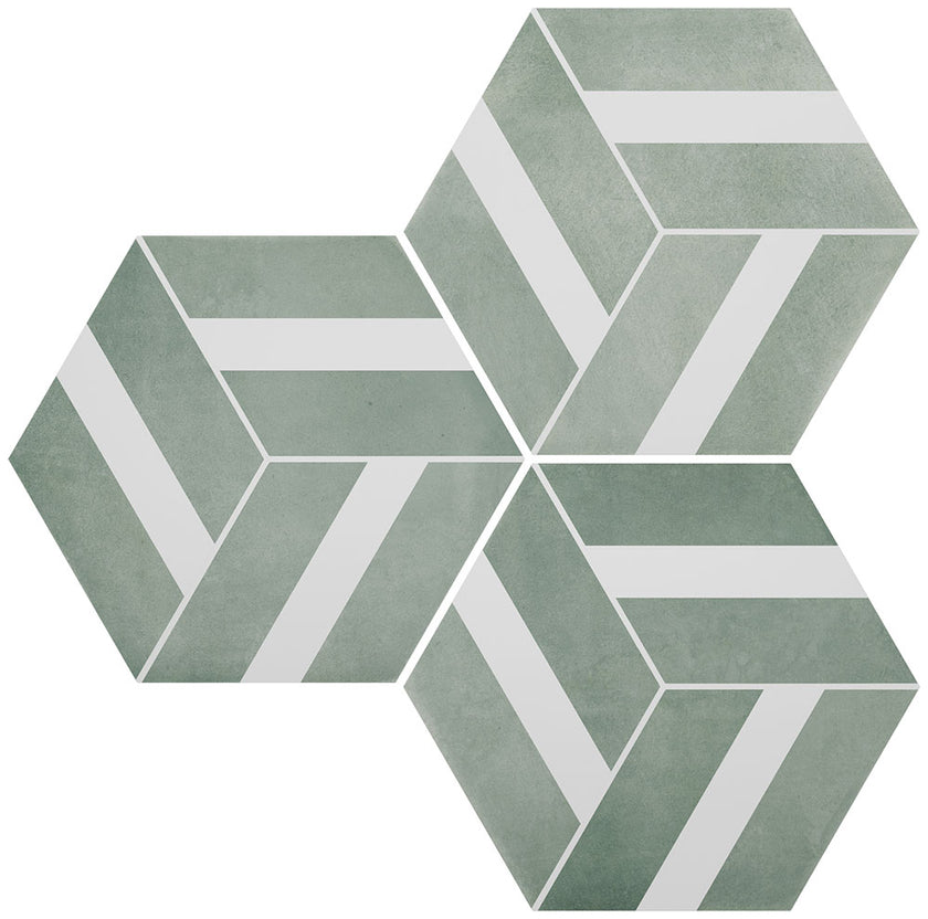 DURSTONE Cementine Bari Aqua 23x27 cm — carrelage effet carreau de ciment