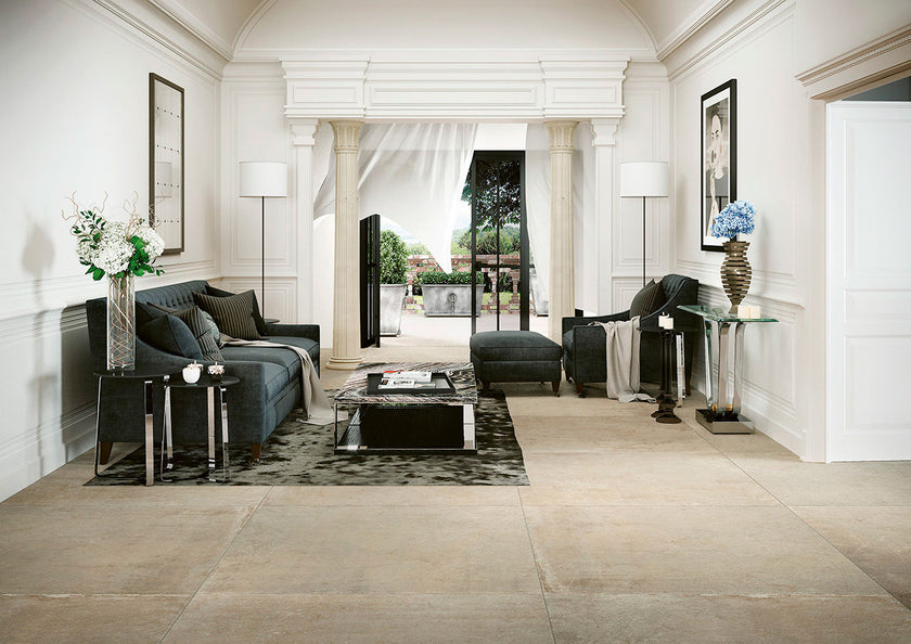 Serenissima Promenade en situation — carrelage effet pierre