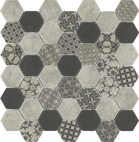 BOXER Esa Glass Flor Greige 30,2x30 cm