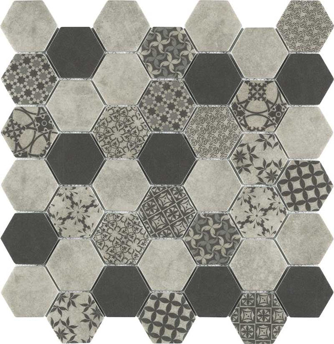 BOXER Esa Glass Flor Greige 30,2x30 cm