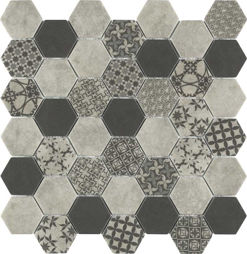 BOXER Esa Glass Flor Greige 30,2x30 cm