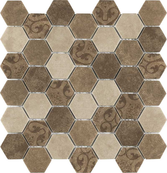 BOXER Esa Glass Flor Beige 30,2x30 cm