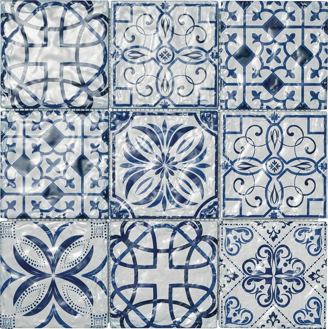BOXER Rétro Blue 10 cm 30x30 cm