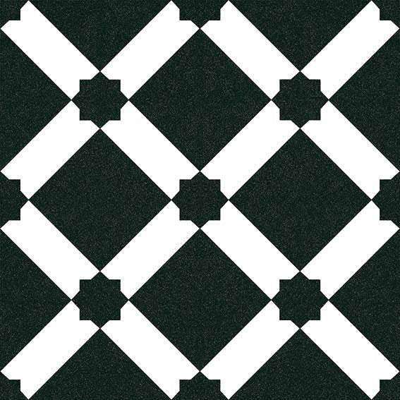 Carrelage effet carreaux de ciment Vives 1900 Palau Grafito 20x20 cm – vue 2