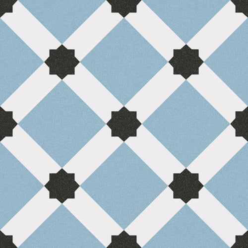Carrelage effet carreaux de ciment Vives 1900 Palau Celeste 20x20 cm