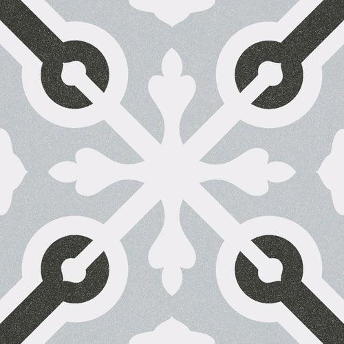 Carrelage effet carreaux de ciment Vives 1900 Llagostera Gris 20x20 cm
