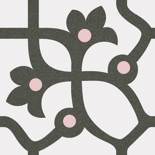 Carrelage effet carreaux de ciment Vives 1900 Terrades Grafito 20x20 cm – vue 2