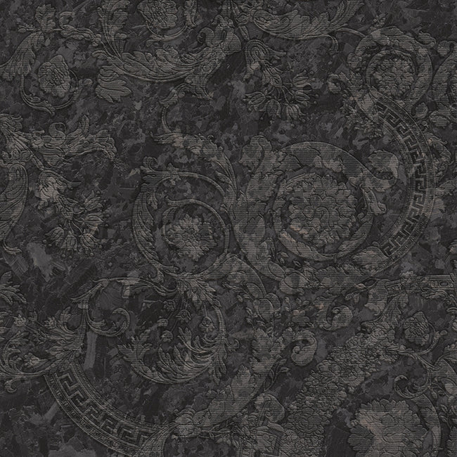 Carrelage Versace Meteorite Megabarocco Nero 60x60 cm