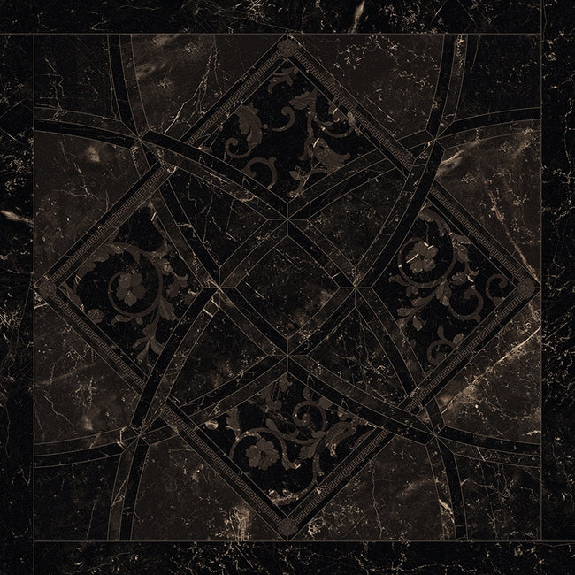 Carrelage Versace Emote Intarsio Nero Amasanta 78x78 cm