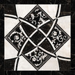 Carrelage Versace Emote Intarsio Bianco / Nero 78x78 cm