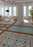 Carrelage effet carreaux de ciment Vives 1900 Florentina-3 Celeste 20x20 cm