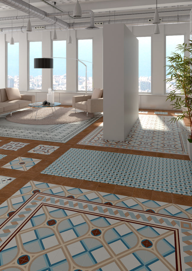 Carrelage effet carreaux de ciment Vives 1900 20x20 cm