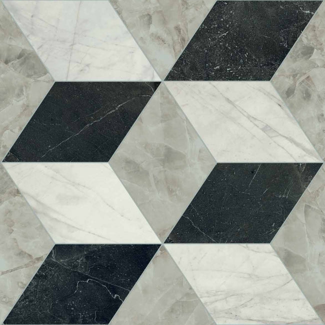 Carrelage Versace Tarsia Cubical Nero 60x120 cm