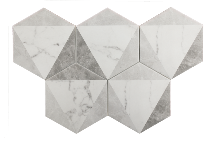 Carrelage Carrara 17,5 x 20 cm Hexagon Peak