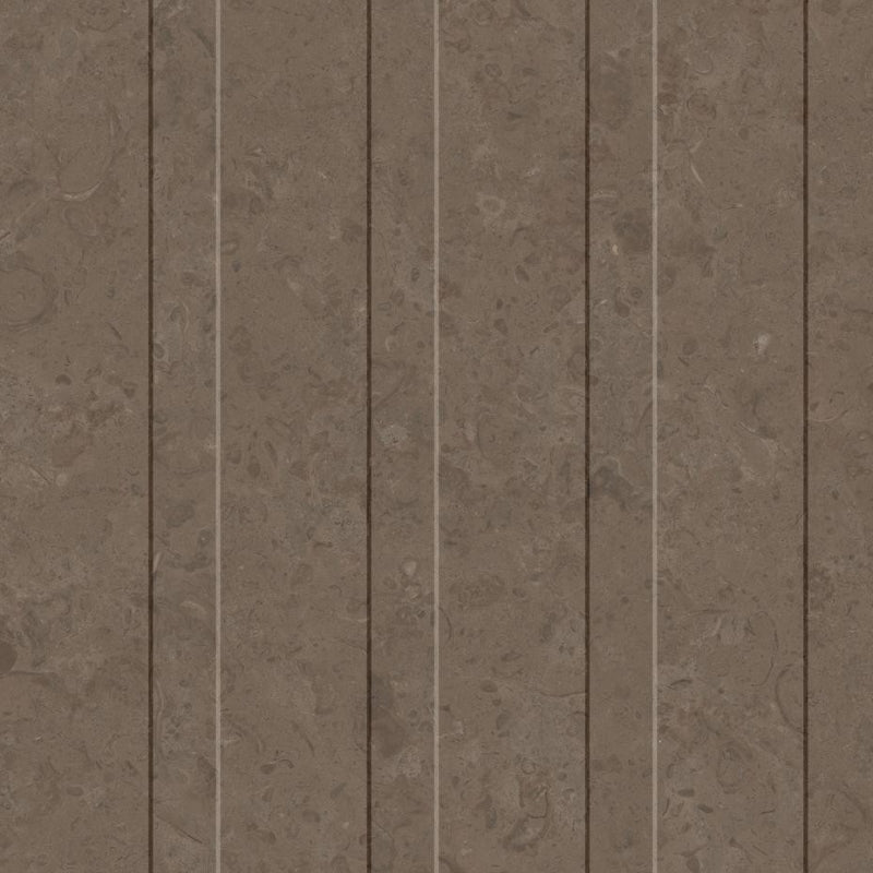 Carrelage Versace V Stone Fluted Brown 27,5x120 cm