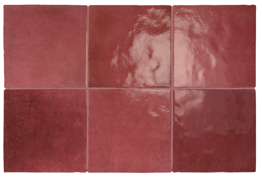 Carrelage Artisan 13,2 x 13,2 cm Burgundy