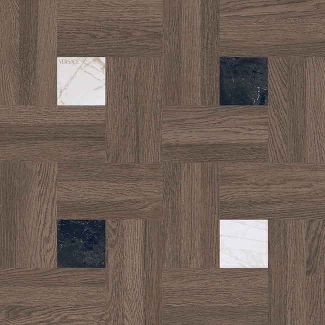 Carrelage Versace Leatherwood Chesterfield Ebony 60x60 cm