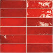 Carrelage Village 6,5 x 20 cm Volcanic Red