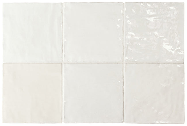 Carrelage La Riviera 13,2 x 13,2 cm Blanc