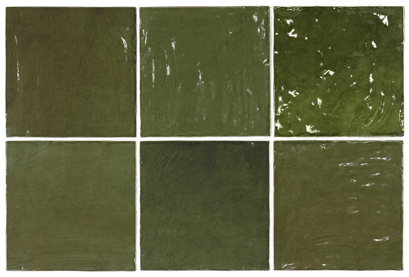 Carrelage La Riviera 13,2 x 13,2 cm Botanical Green