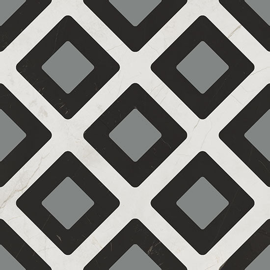 FIORANESE MARMOREA INTENSA 20 DECO VAGUE GREY 20,13x20,13 MAT