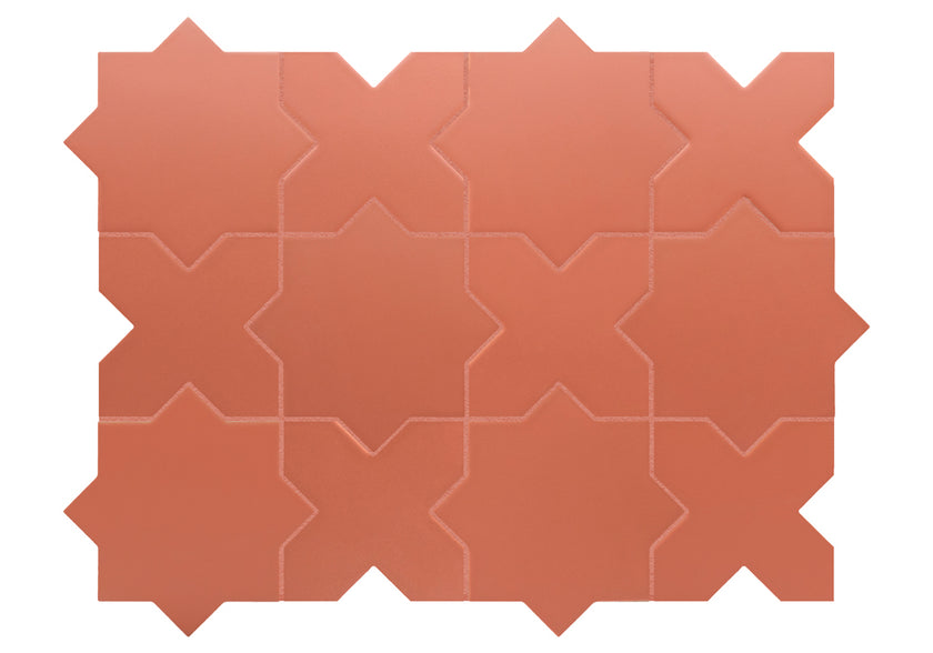 Carrelage Porto 12 x 12 cm Cross Warm Siena