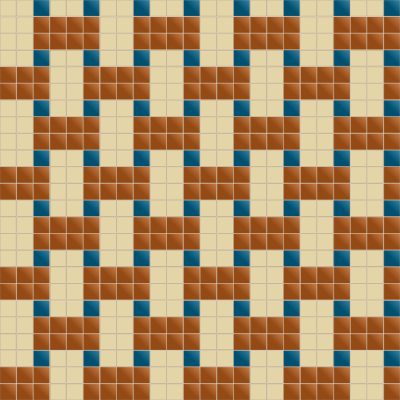 mosaïque CE.SI. Le Fantasie motif Tartan 5x5 cm sur trame