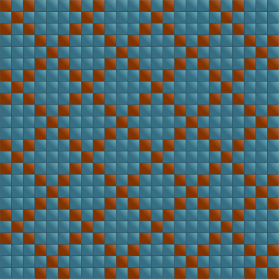 mosaïque CE.SI. Le Fantasie motif Zig Zag 5x5 cm sur trame