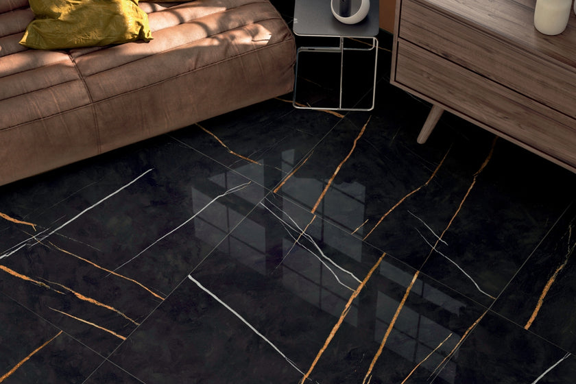 GARDENIA ORCHIDEA LA MARMOTECA SAHARA NOIR 120x120 LUX