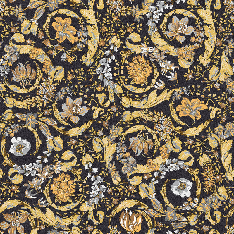 Carrelage Versace Icons Barocco Garden Black / Gold 60x120 cm
