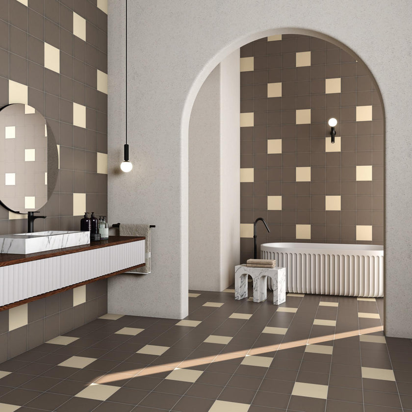Carrelage effet carreaux de ciment Vives 1900 Marfil 20x20 cm