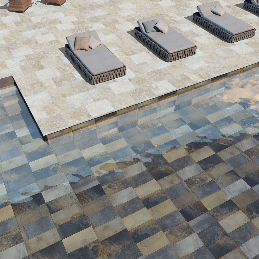 B&B Bali Stone en situation — carrelage effet pierre