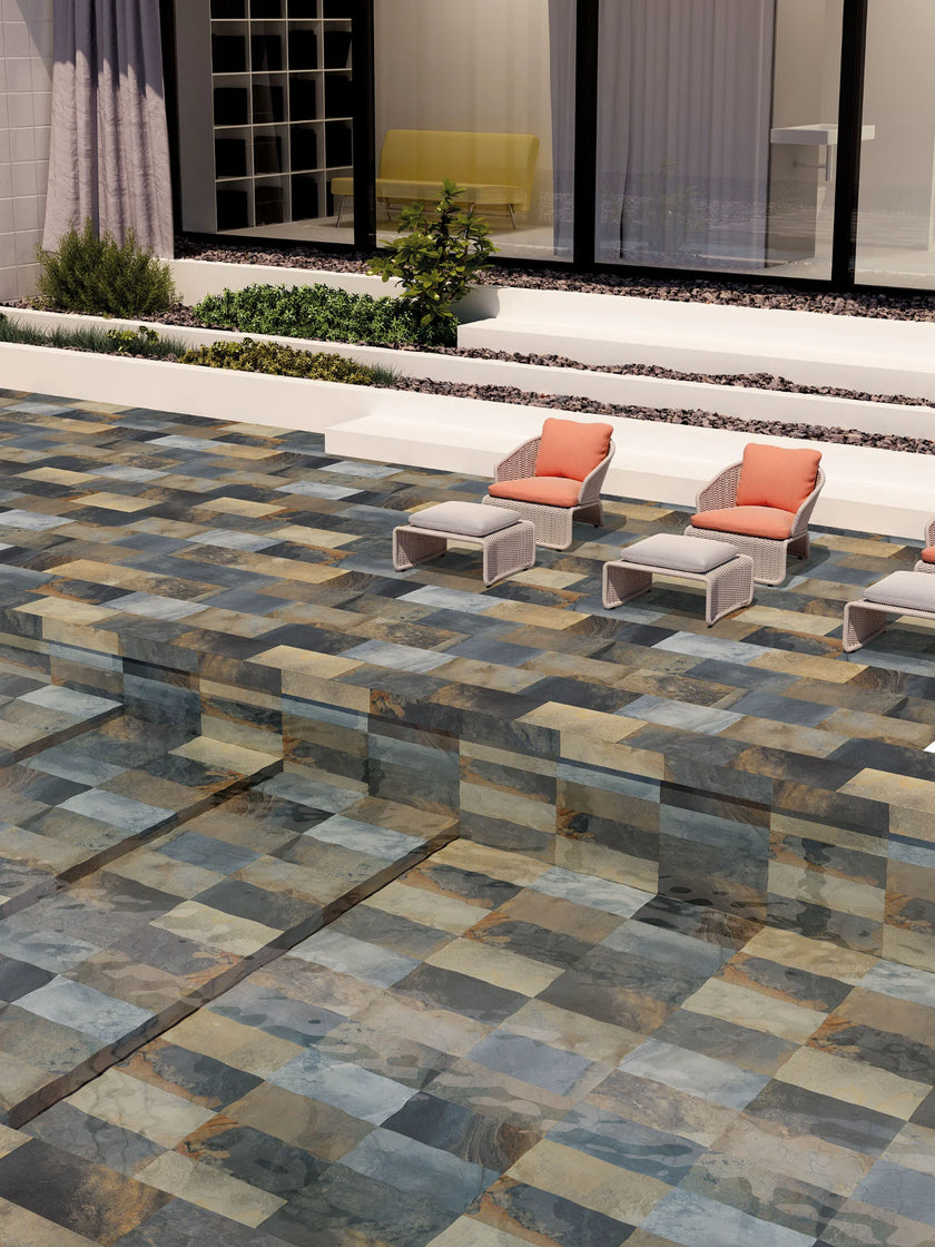 B&B Bali Stone en situation — carrelage effet pierre