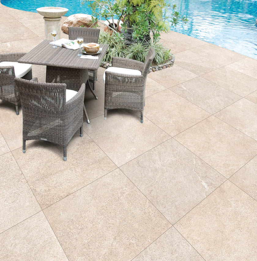 B&B Beauvistone en situation — carrelage effet pierre
