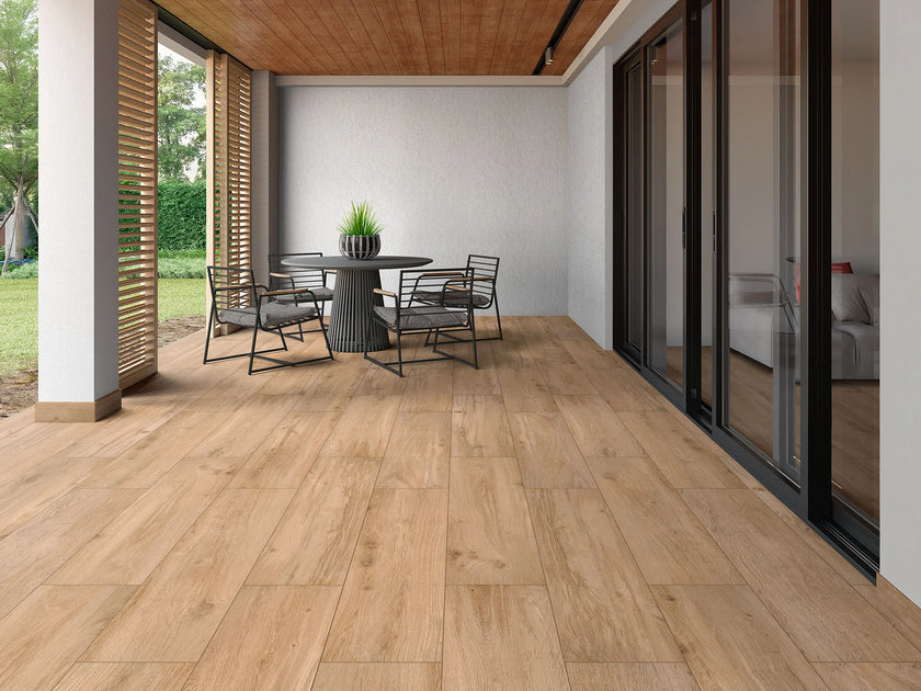 B&B Dolomiti Cortina (foncé) en situation — carrelage effet bois