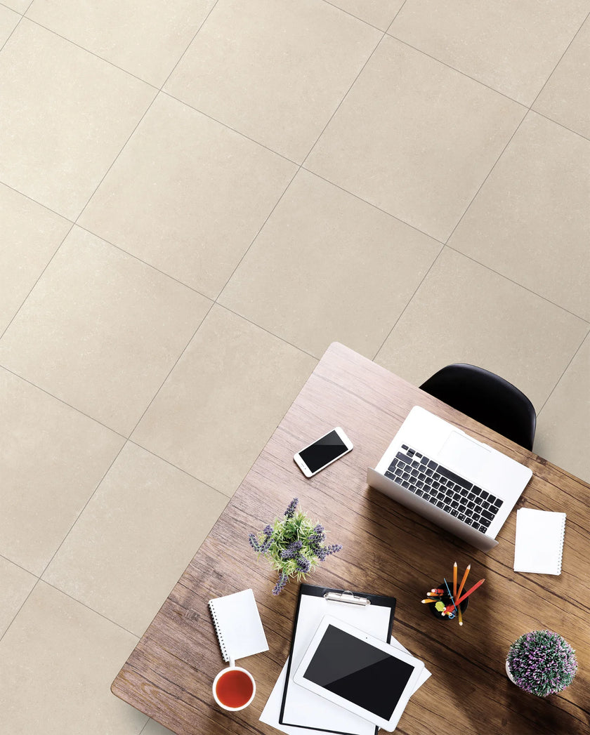 B&B Firenze Beige en situation — carrelage effet béton