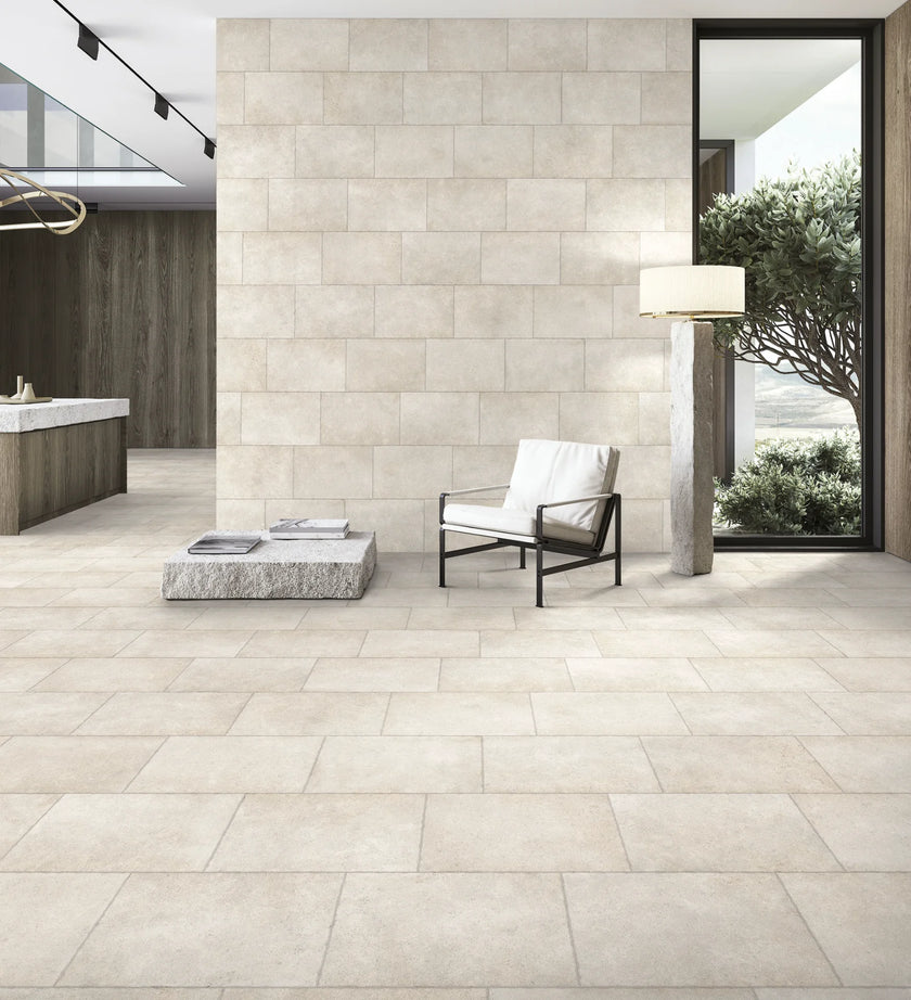 B&B Kayros en situation — carrelage effet pierre