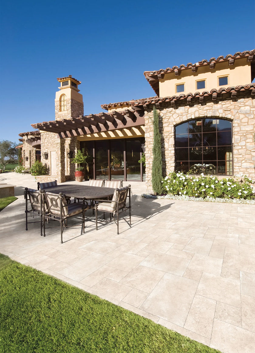 B&B Deep Stone Corda (beige) en situation — carrelage effet pierre