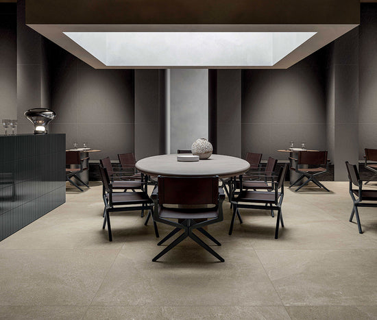 Serenissima Petra Beige en situation — carrelage effet pierre