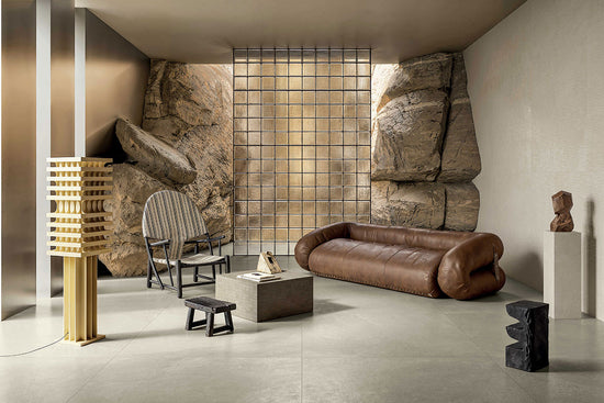 Serenissima Petra Beige en situation — carrelage effet pierre