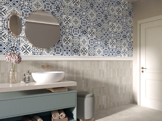 BOXER Madras Suburbia Ivory 60x60 cm en situation