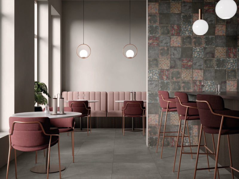 BOXER Madras Suburbia Grey 60x60 cm en situation