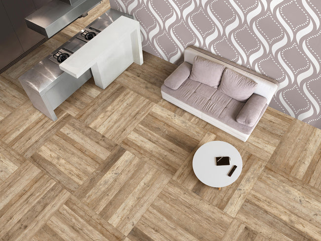 CRZ64 Kauri en situation — carrelage effet bois