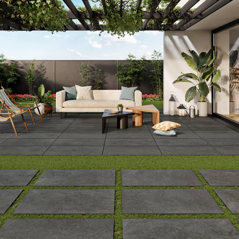 Carrelage effet pierre Love Avenue Dark Grey