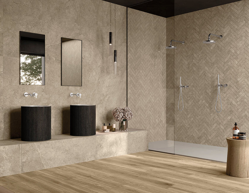 BOXER Madras Grenoble Taupe 5x20 cm en situation